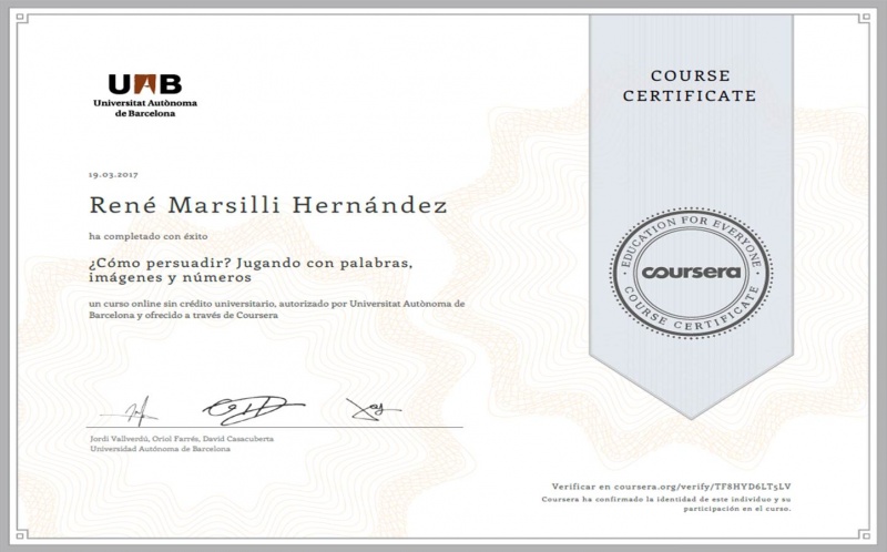 Course Certif. Universitat Autònoma de Barcelona