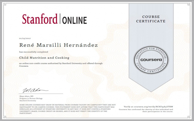 Stanford University René Marsilli Certificado Samcanservices